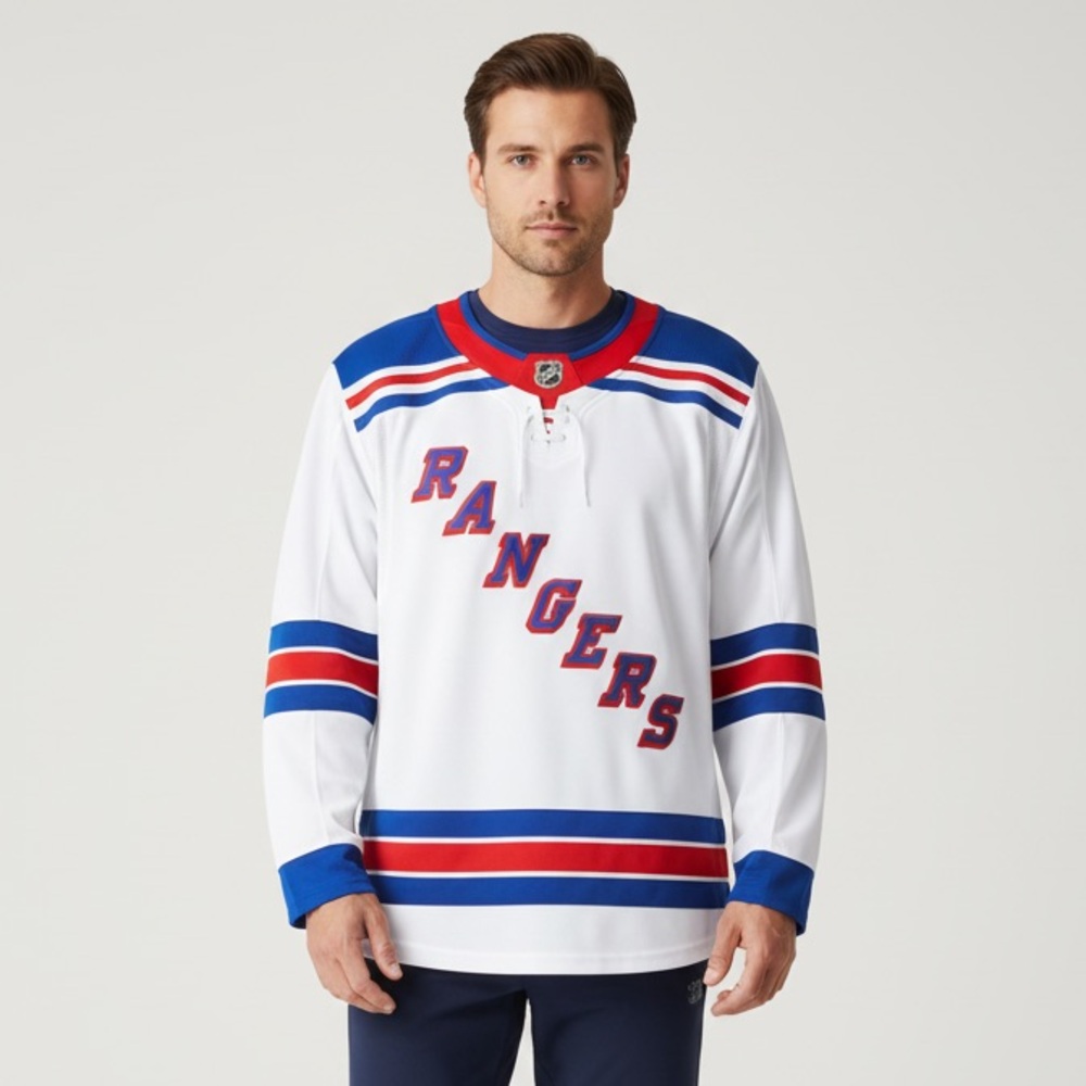 Fanatics New York Rangers Hockey Breakaway NHL Jersey Away White Size XL